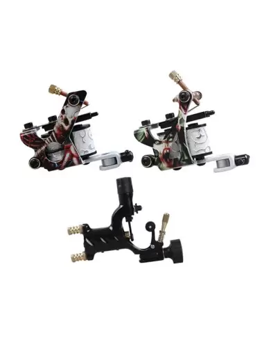3 Makineli Dragon Hawk Dövme Seti - 2 Bobinli 1 Rotary Makine