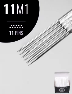 11m1 Dövme Tattoo İğnesi 5 Adet İğne + 5 Adet İğne Ucu Tips