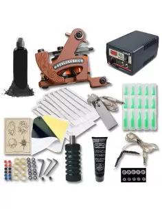 Dragon Hawk 3 İşlemli Makine Pro Adaptörü ile Profesyonel Dövme Seti