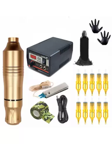 Profesyonel Pen Tipi Dövme Seti Gold