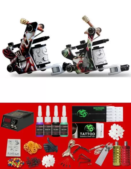 Dragon Hawk Full Dövme Seti 2 Adet Bobinli Makine - Çizim - Dolum - Gölge Makineleri