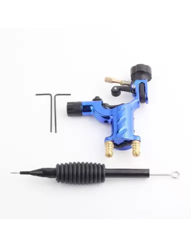 Dövme Makinası Dragonfly Modeli Rotary Grips, Tips, İğne Hediyeli (Mavi)