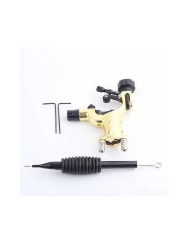 Dövme Makinası Dragonfly Modeli Rotary Grips, Tips, İğne Hediyeli (Gold)